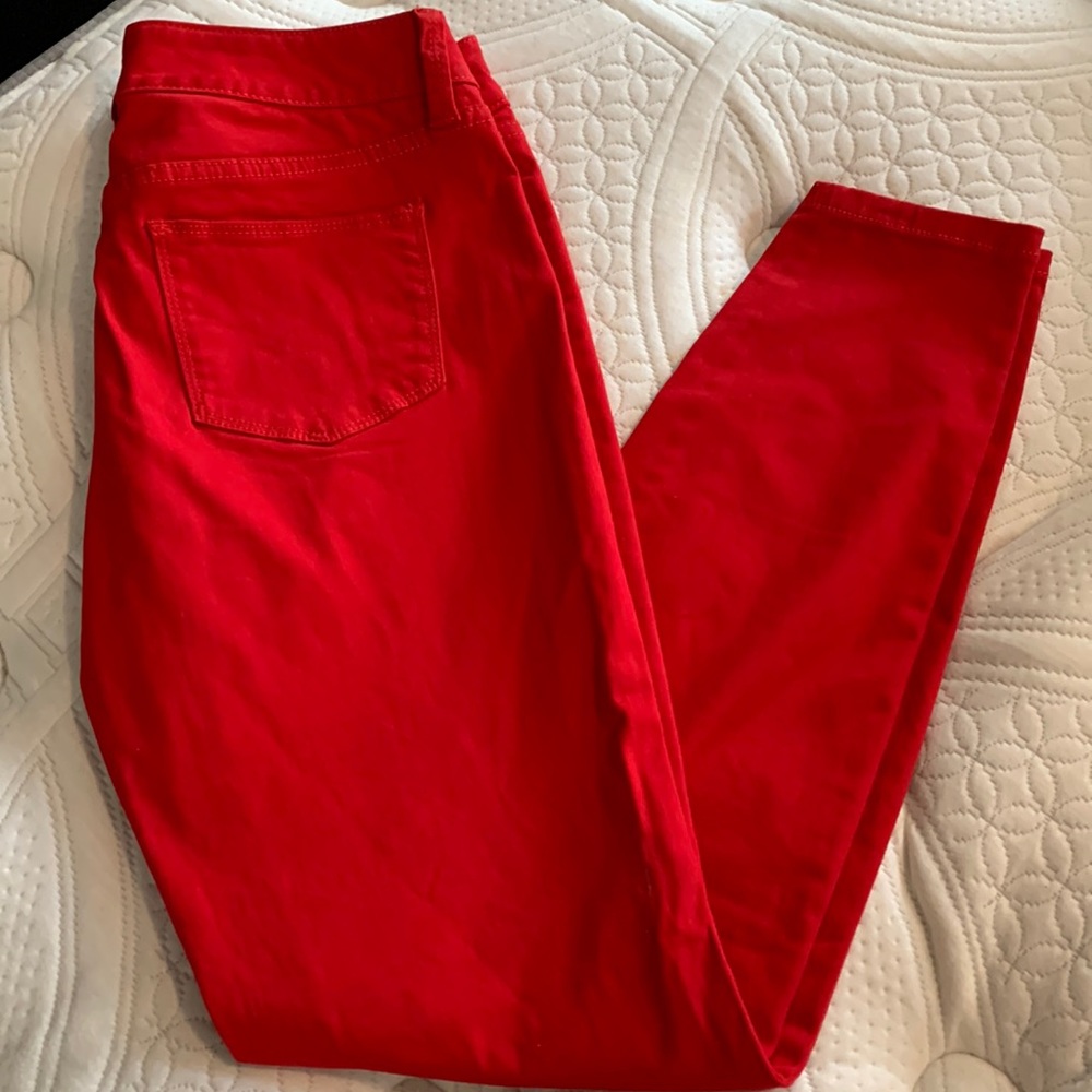 NWOT- Red soft denim legging jeans style 678 from The Limited